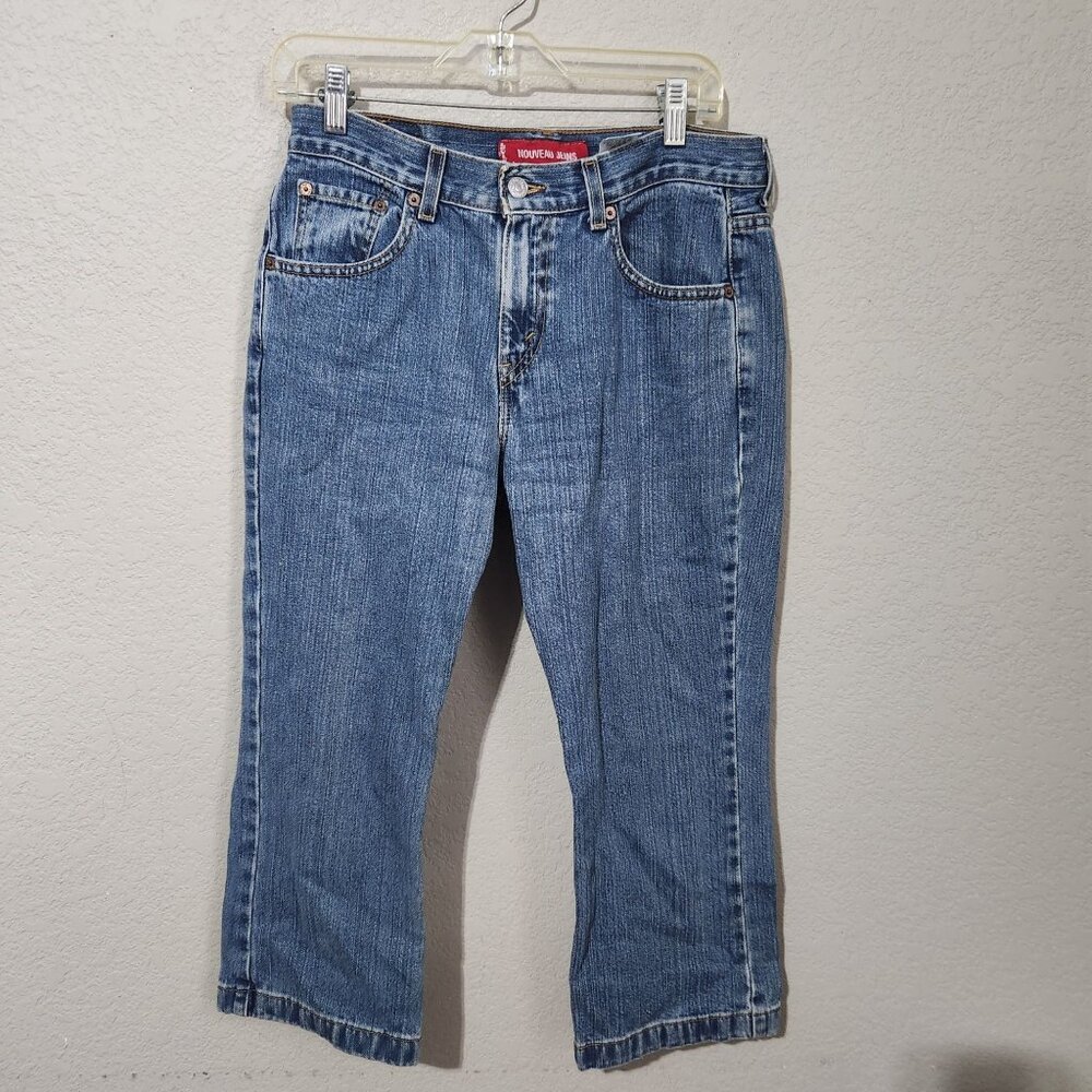 Levis Nouveau Jeans Womens Size 8 Miss Mid Rise Cropped Denim Pants - Picture 3 of 14